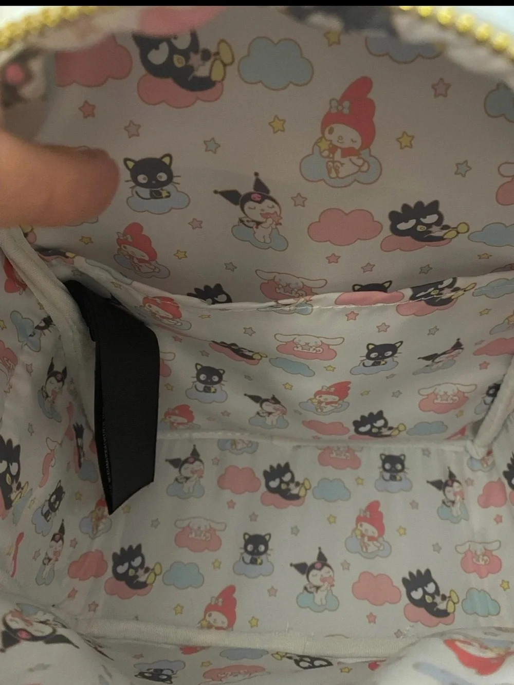 Sanrio Pastel Rainbow Cloud Mini Backpack - Light Blue, Pink, Yellow